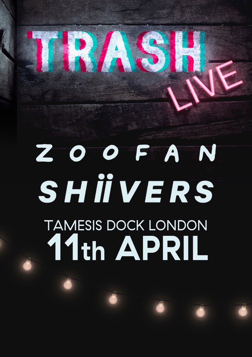 trackbytrackuk's tweet photo. A brand new, FREE live music night in London launches two weeks today. We’re thrilled to have @iamzoofan &amp; @shiivers joining us at @TamesisDock on 11th April. To find out more about them, and to sign up, head here: https://t.co/QrXrGMe9Su #TRASHLive https://t.co/tsrQxzUR8c