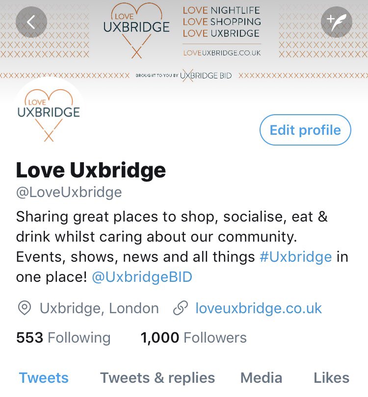 🎉🎉 Here’s to the next 1,000! #LoveUxbridge loveuxbridge.co.uk 🧡