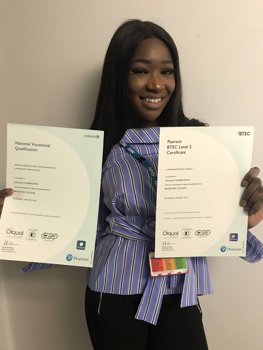 Sima Pankhania (@simapankhania) on Twitter photo Congratulations to Daliilah Nambalirwa on completing her Level 2 NVQ in Pharmacy Services and BTEC Level 2 in Pharmaceutical Science whilst working at Whipps Cross Hospital. Well done!
<a href="/BradfordVocSci/">Vocational Science</a> <a href="/NHSBartsHealth/">Barts Health</a> @WhippsCrossHosp #pharmacy #educationmatters Congratulations to Daliilah Nambalirwa on completing her Level 2 NVQ in Pharmacy Services and BTEC Level 2 in Pharmaceutical Science whilst working at Whipps Cross Hospital. Well done!
<a href="/BradfordVocSci/">Vocational Science</a> <a href="/NHSBartsHealth/">Barts Health</a> @WhippsCrossHosp #pharmacy #educationmatters