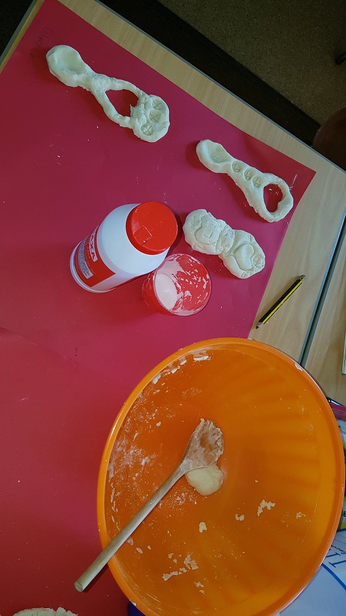 Hendrefoilan's tweet photo. Making salt dough lovespoons using our Dough Disco moves! How wonderfully creative and unique they all are 🤩😊 #hdfpRec #spreadthehappiness https://t.co/JScdVFemBP