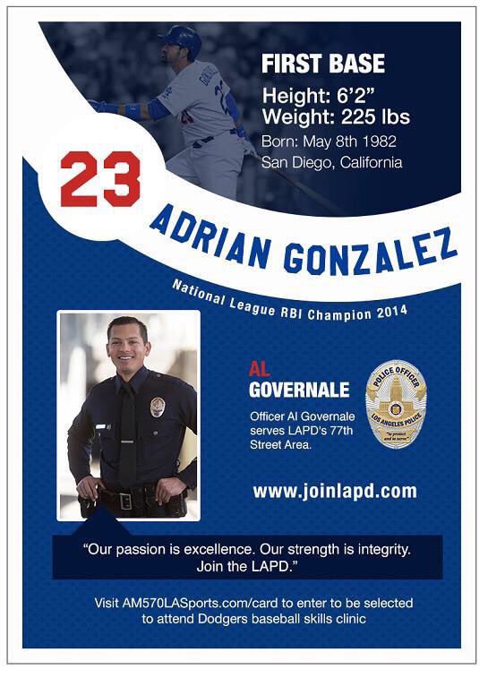 TheK9Fund's tweet photo. In honor of opening day today #LAPDK9 Officer Governale at Dodger Stadium for Law Enforcement Appreciation night in 2018 & also appearing on a 2015 LAPD/Dodgers special edition baseball card prior to his joining #K9. #OpeningDayLA #LAPD #ThrowbackThursday #TBT #TheK9Fund https://t.co/lSu1v62VPi