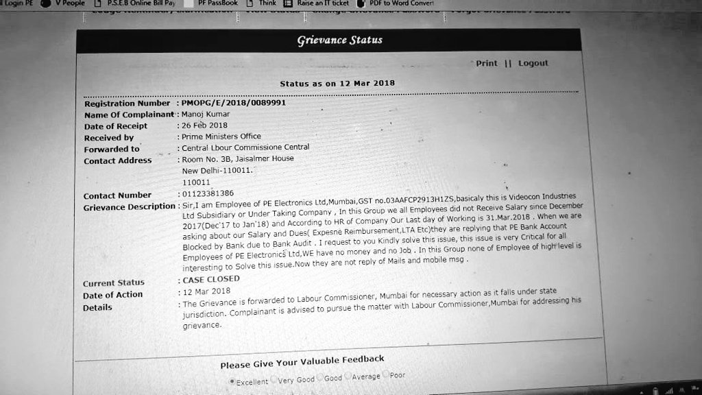 Sunilyeragi1's tweet photo. We around 175 #Exemployees of #PEelectronicsLtd. By Jan 2018, HR has forced us to resign from our position. While leaving we had pending salaries /Settlements
Myself & many others are still #jobless and Difficult to feed our family with unpaid EMI, school fees &other liabilities https://t.co/uXteJqeGSE