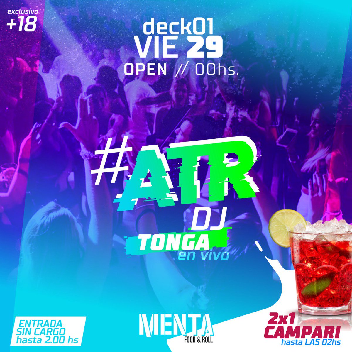 BrunoB_O's tweet photo. Atr #VIERNES perro MENTOLADO piola #TONGAAA ๐ข๐ถ
โ @mentaesperanza
โ
Exclusivo +18
โ
SIN CARGO + CAMPARI 2X1ใHASTA LAS 2AM๐ https://t.co/aFNfhjwb0w