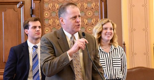 Great to have Jeremy Graves and Kally Mayo from Pinckneyville serve as pages for the day this week. Thanks for making the trip!