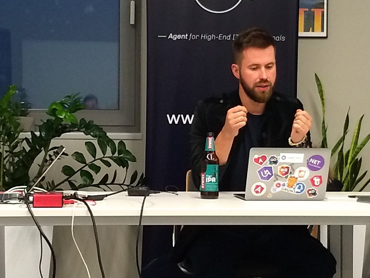 webdave_de's tweet image. @czerwiakowskim talks about Efficient data exchange with ProtocolBuffers and @SocketIO at #angularWarsaw.
BTW. Nice @ngdeconf sticker
