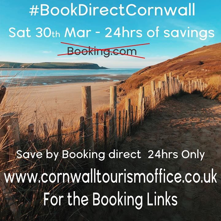 Cornwall Tourism Office (@officecornwall) on Twitter photo 24hrs of savings - skip the 3rd parties and book direct for the best deal! Check the website for direct booking links #BookDirectCornwall 24hrs of savings - skip the 3rd parties and book direct for the best deal! Check the website for direct booking links #BookDirectCornwall