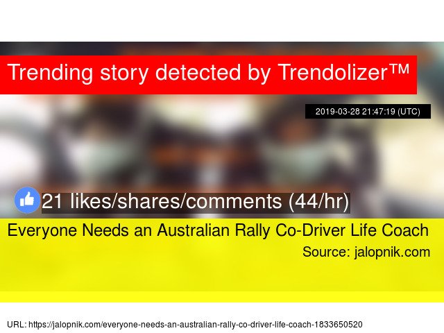 autolizer's tweet photo. Everyone Needs an Australian #RallyCo-Driver Life Coach #driver https://t.co/w1jNxN6J5u https://t.co/HxuFH9KV3I
