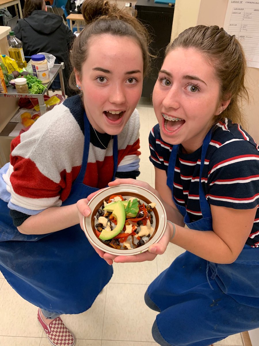 Sweet potato burrito bowls! Sooo deliciously good! The presentation is pretty darn fancy too! Great job Gr.12 foods students! <a href="/jim_sammon/">Jim Sammon</a> <a href="/SCDSB_Schools/">Simcoe County District School Board</a> <a href="/EASannouncement/">Eastview Announcements</a>