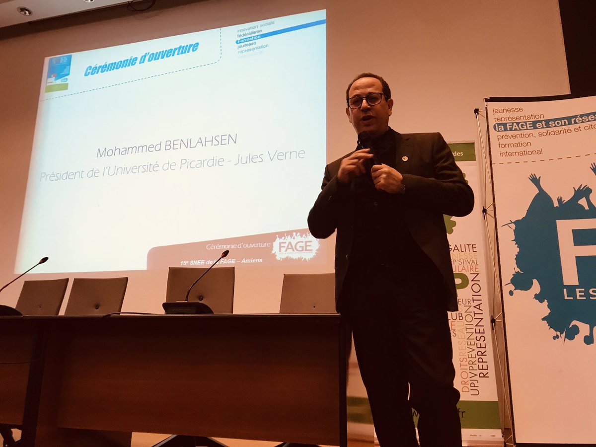 Seb_Delescluse's tweet photo. À l’occasion de l’ouverture du #SNEE2019, interventions d’@olivierjarde, Vice-Président @AmiensMetropole; M Benlashen, Président @upjv et M Hembise directeur @crousamienspic pour saluer l’engagement et l’investissement des élus étudiants au service de leurs pairs https://t.co/XmS9xSog7g