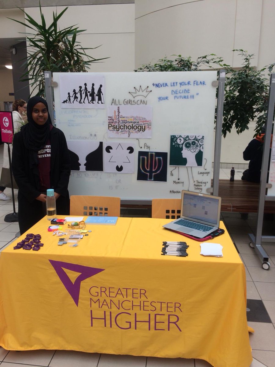 WOW! What a fantastic course showcase on our <a href="/GM_Higher/">Greater Manchester Higher</a> All Girls Can campus visit today. Well done to Sanna and our incredible student ambassadors for all their hard work! #outreachworks