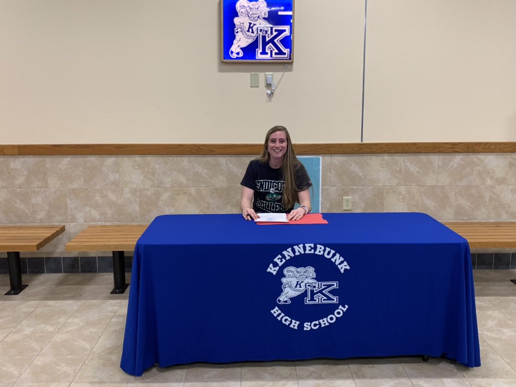 KennebunkAD's tweet photo. Congratulations to Jessica Dupler of her celebratory signing to play basketball at Endicott College next year. https://t.co/XfIzIRJgoJ