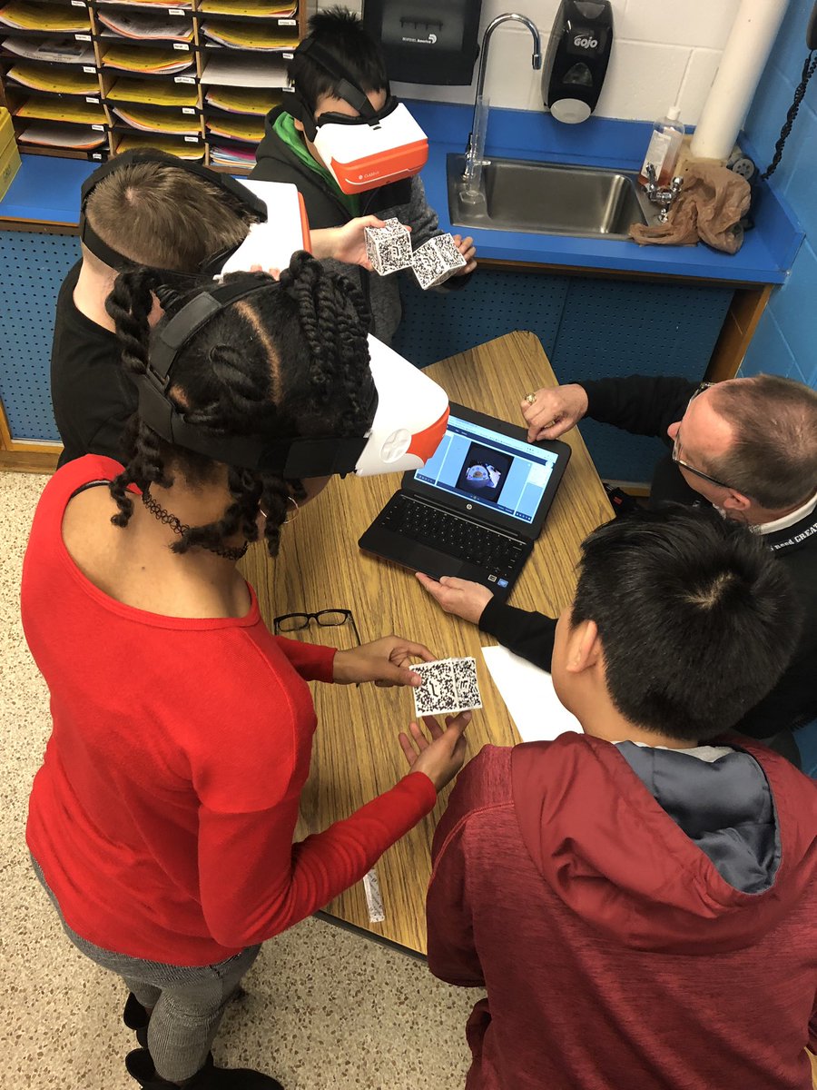 LMS6thScience's tweet photo. Learning about cells? VR Goggles make it real- 3D is just better! #myitguyisbetterthanyours #VBITS #VBtransgorms #ClassVR #VBTitle1 @Grescolts https://t.co/bNiM1E2jvm