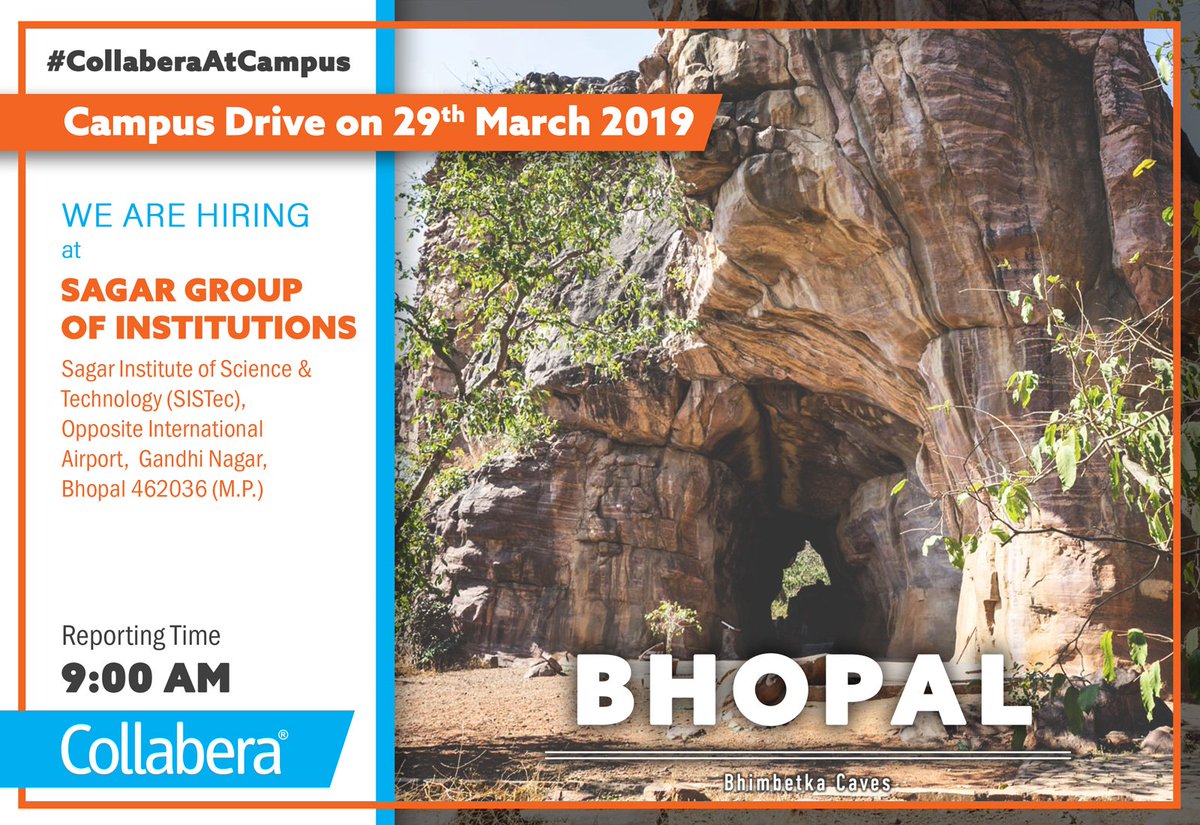 CollaberaGTC's tweet photo. #CollaberaAtCampus #WeAreHiring
#CampusPlacement at @SagarCollege
#Bhopal #29thMar #CollaberaGDC
#OpenCampusRecruitment https://t.co/f2xx2G8RVl