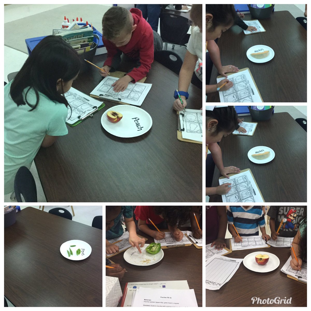 Examining seeds of various fruits and vegetables and comparing their size, shape, and amount. #TheColeWay
