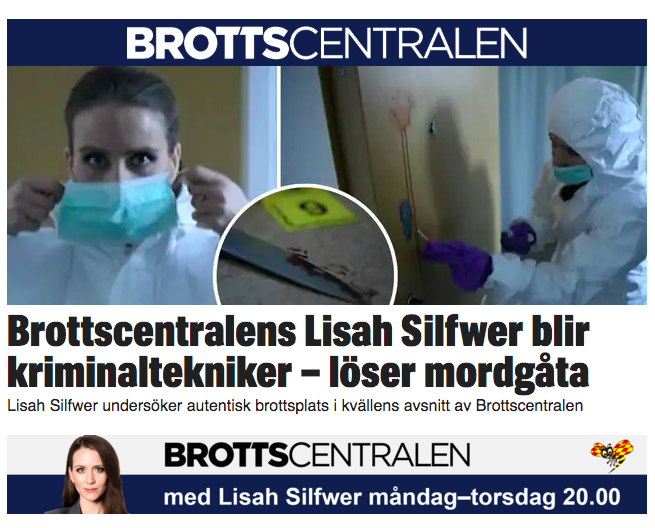 lisahsilfwer's tweet photo. Testar att lösa ett mord som värsta CSI-experten! Eller ja, något åt det hållet i alla fall. In och läs artikeln — eller köp tidningen imorgon!

#expressentv #brottscentralen @brottscentralen https://t.co/4DFnODcQAM https://t.co/ZHgr8JNGHO