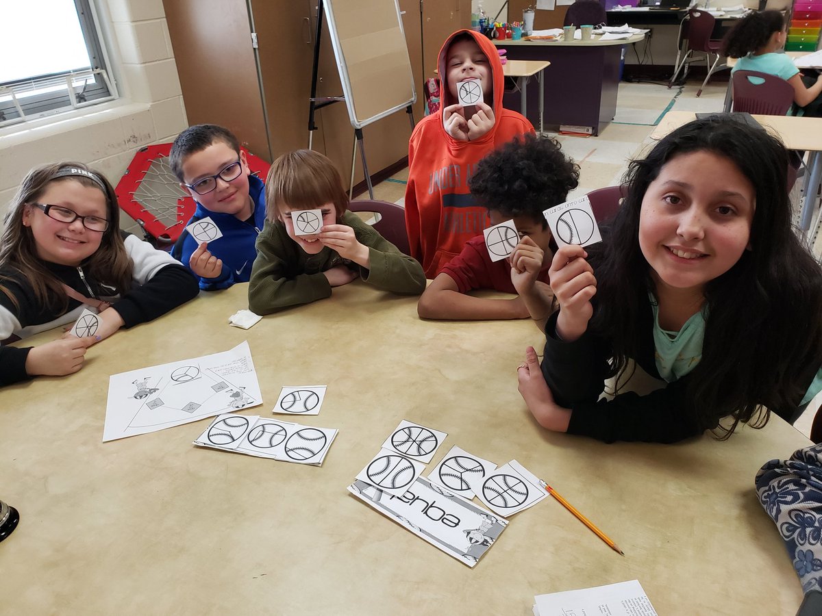 4thgradeisgr8's tweet photo. We are playing fraction baseball today in honor of the @Reds opening day!! The kids are loving it!! #fractions #4thgrade  @RosaPTweets https://t.co/M0SdnHZkFS