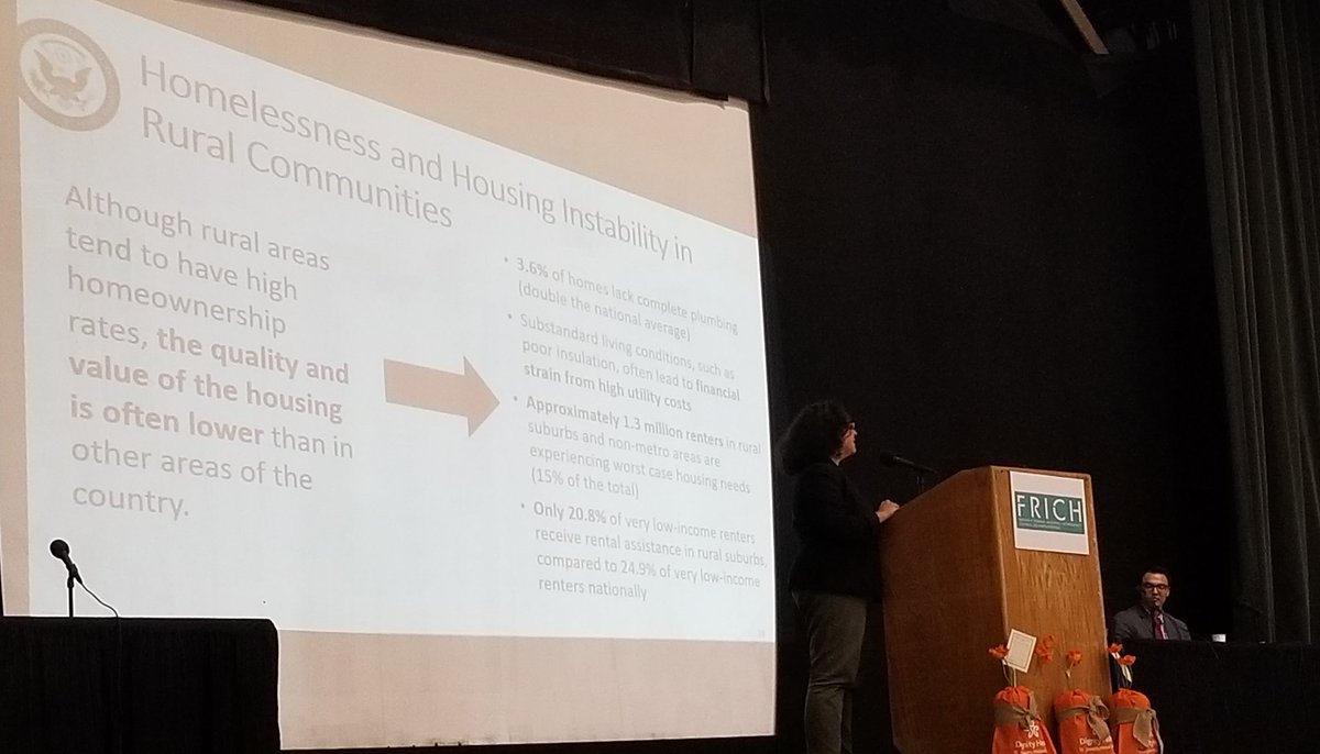 HHSRegion9's tweet photo. At #FRICH9Summit, the incredibly knowledgeable @Helene_USICH of @USICHgov helped frame the unique constraints of our #rural communities &amp; how #homelessness is impacted.

#health #ruralhealth #ThursdayThoughts https://t.co/6mcae3szk8