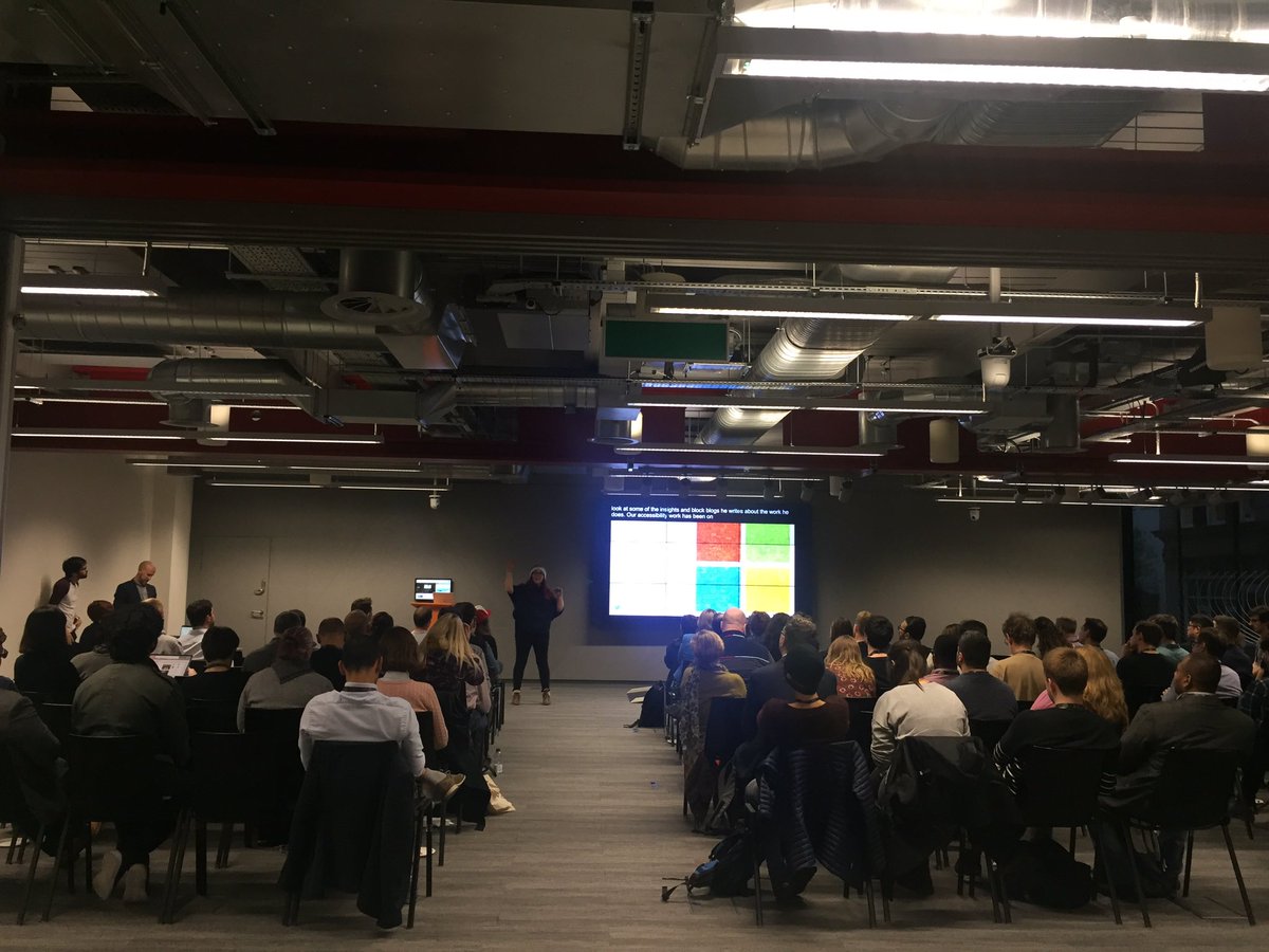 CityMaaS's tweet photo. Microsoft AI for Accessibility! Full House! #A11Y #AIforgood #WeWalk #immersiveRehab #UpstreamHealth https://t.co/l1tYPSyLXK