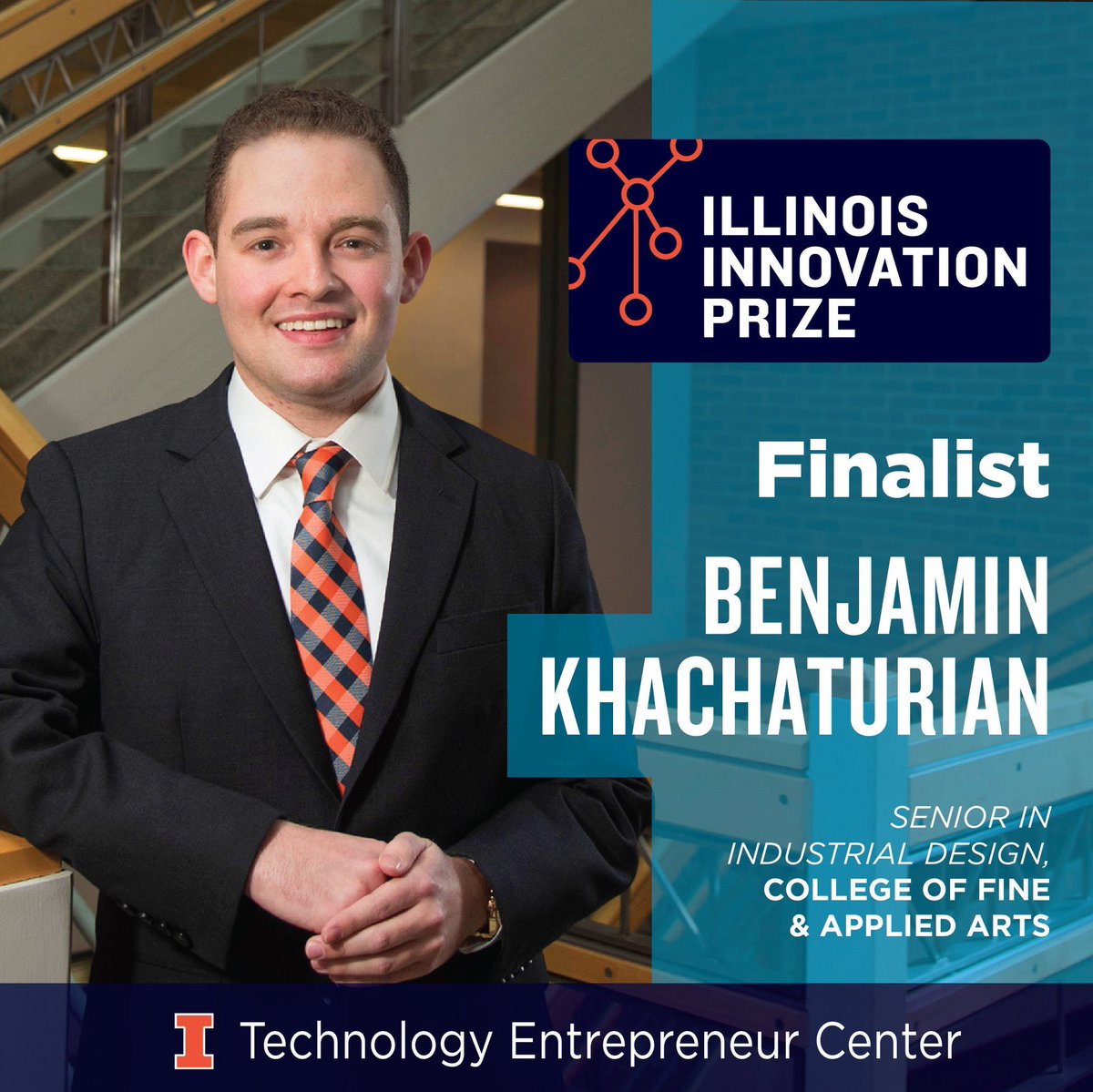 catchthewonder's tweet photo. Our CEO Benjamin is a top 5 finalist for the Illinois Innovation Prize! The Illinois Innovation Prize awards the most innovative student at the University of Illinois with $20,000. The winner will be announced April 10! #catchthewonder https://t.co/qu8N7N1mth