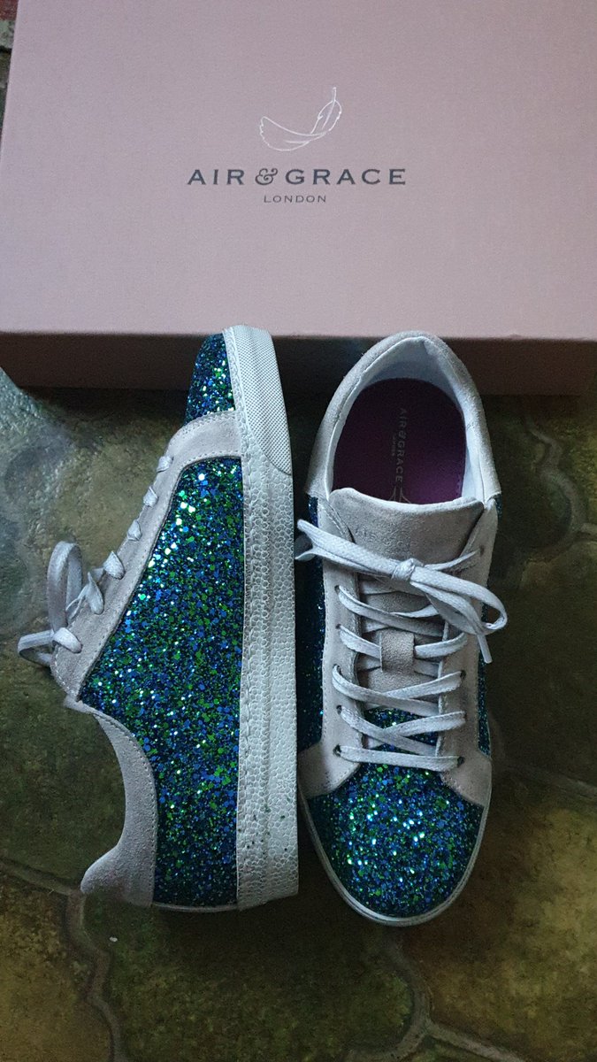 green glitter trainers