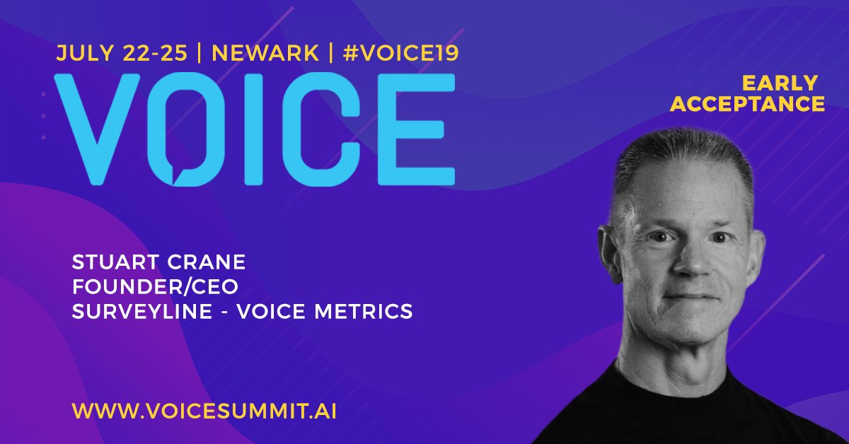 GotoAgenticAI's tweet photo. Early Acceptance Speakers Announced🗣️- Excited to have Stuart Crane, (@sdcrane  ) from @voicemetrics  as a speaker for #VOICE19  Register here ➡️ https://t.co/2IvpddQAKE  #AI #Voice #VoiceFirst https://t.co/69fDMQBPgd