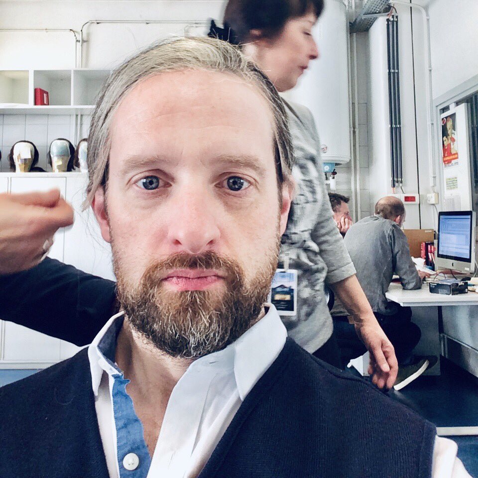 First Wig Fitting for Tristan und Isolde @LaMonnaieDeMunt ... What do you think? Will Kurwenal be a silver fox?... 😉 #dramaticallybaritonal #wagner #tristanundisolde #opera #brussels