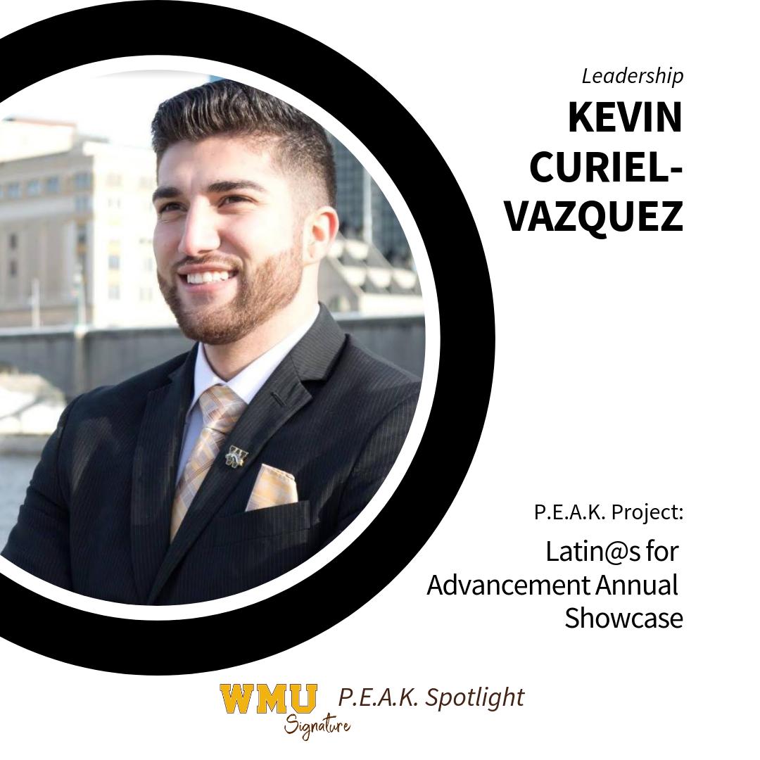 WMUSignature's tweet photo. Kevin's P.E.A.K. is an event where Latino students on campus will do showcase tables where they’ll talk about subjects such as Latin@s student servant leadership, minority and immigrant empowerment, among others which are of interest of this community. https://t.co/n0eotNoFKw