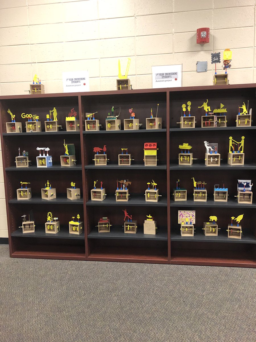 EngineeringPope's tweet photo. The first year engineering student’s automata projects turned out awesome! https://t.co/h3vw87UffO
