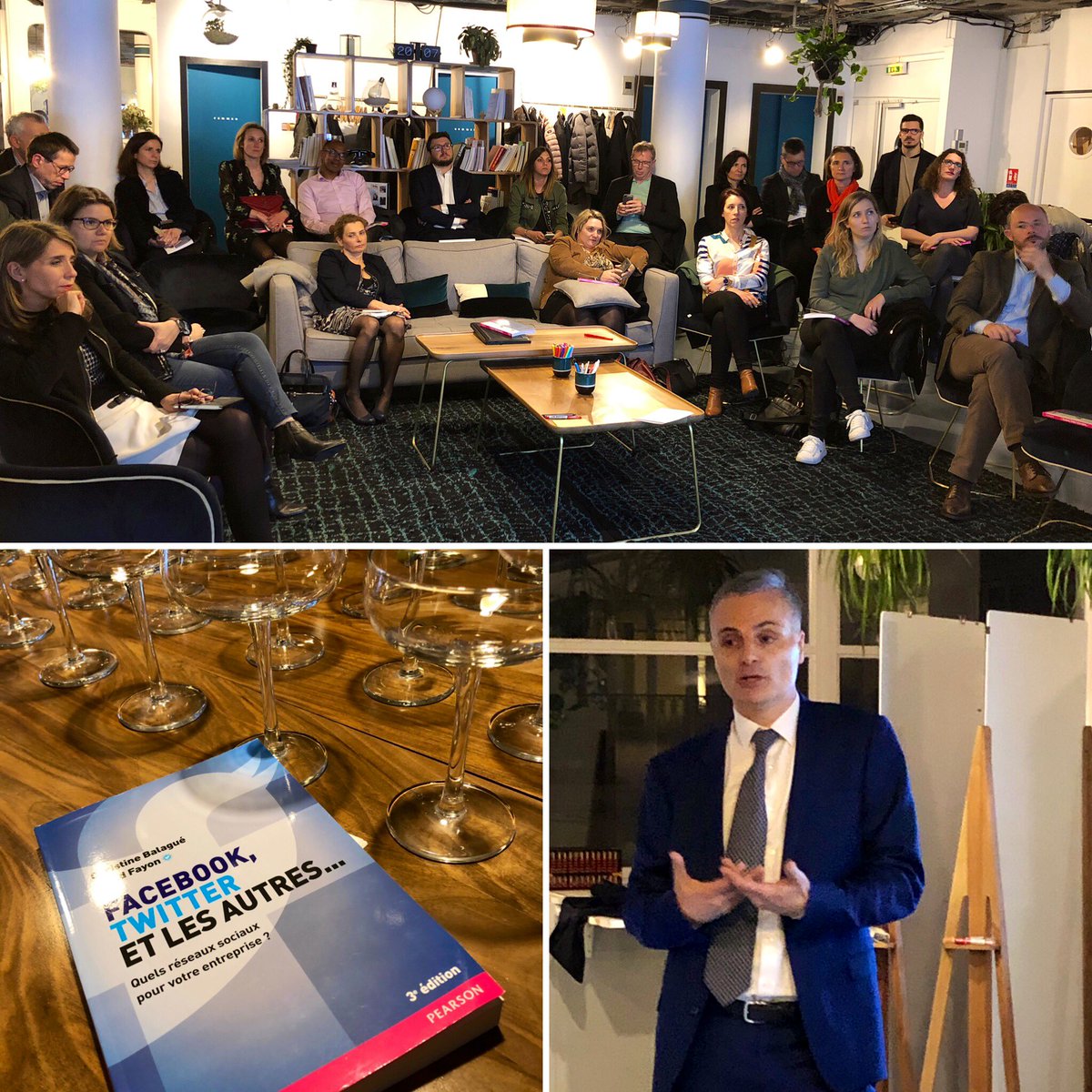 Soirée du <a href="/CMITfr/">CMIT France</a> chez <a href="/usquareparis/">USQUARE ™</a> avec <a href="/fayon/">David Fayon  #Transformationdigitale #IA</a> autour de son ouvrage #Facebook, #Twitter et les autres...
Merci <a href="/yglever/">Yann Glever</a> pour l’accueil.