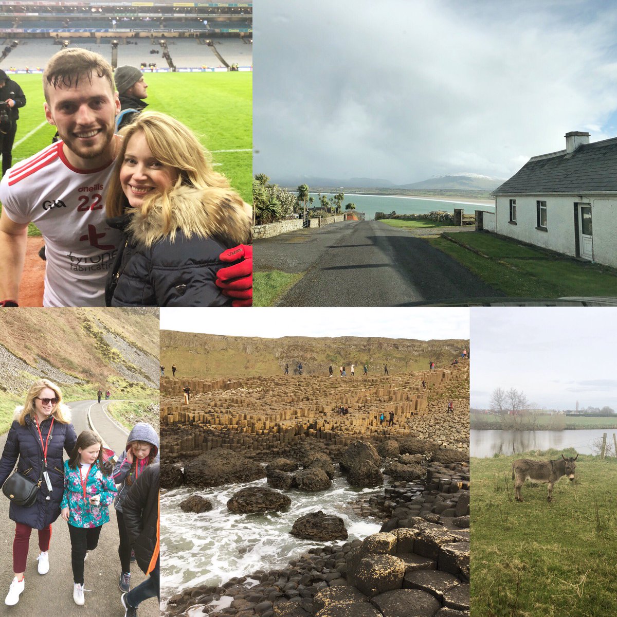 roisinsavitt's tweet photo. BK in Croke Park beating the Dubs, an Irish wedding, #stpatricksday , new nieces &amp; nephews, catching up w/ friends &amp; the best family- I’d nearly need a holiday to recover! #goldendays #hardtobate #adventureswithelan #home #ireland #giantscauseway #mullaghmore #bertie https://t.co/8Q9mAG5Zcw