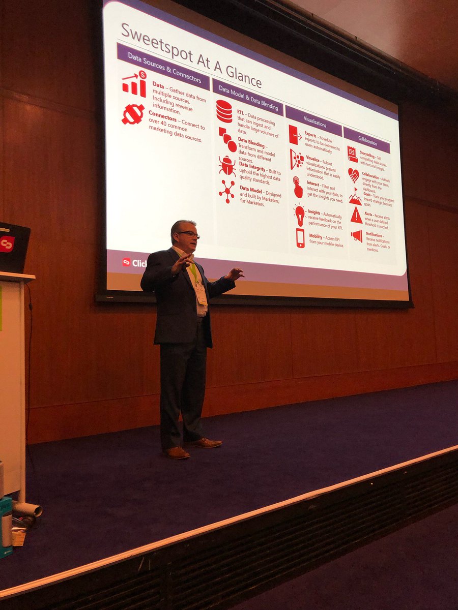 ClickDimensions's tweet photo. If you haven't already heard of the great news, let us reintroduce -- Our VP of Product Management, Mike Marriage, discusses our newest acquisition, Marketing Dashboard Provider Sweetspot at #crmugsummit! #ugsummiteurope #ugsummit #ugsummitemea #crmug
https://t.co/DpEpPngf4p https://t.co/MBIMaKBBzS