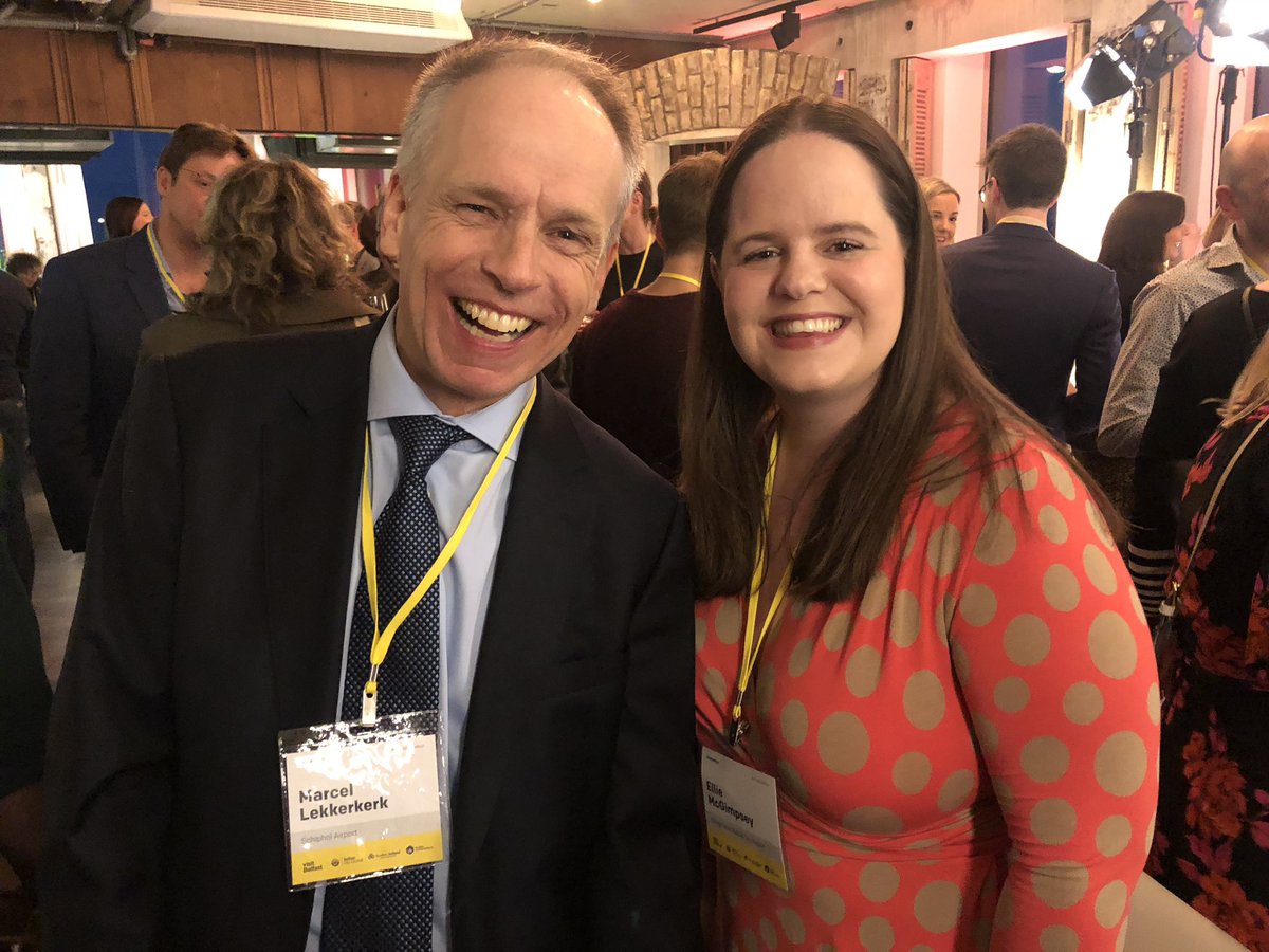 EllieMcgimpsey's tweet photo. Delighted to have @KLM and @Schiphol airport with @BELFASTCITY_AIR and @VisitBelfastBiz at the #reimaginebelfast event tonight in Amsterdam. https://t.co/d0fEw3HPSM