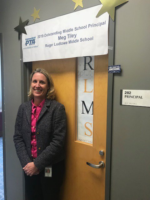 DrJones_GPS's tweet photo. Congratulations Principal Meg Tiley!  Just named CT PTA Middle School Principal of the Year! Rockstar leadership!  #fpsct https://t.co/i0Zg3tkvgS