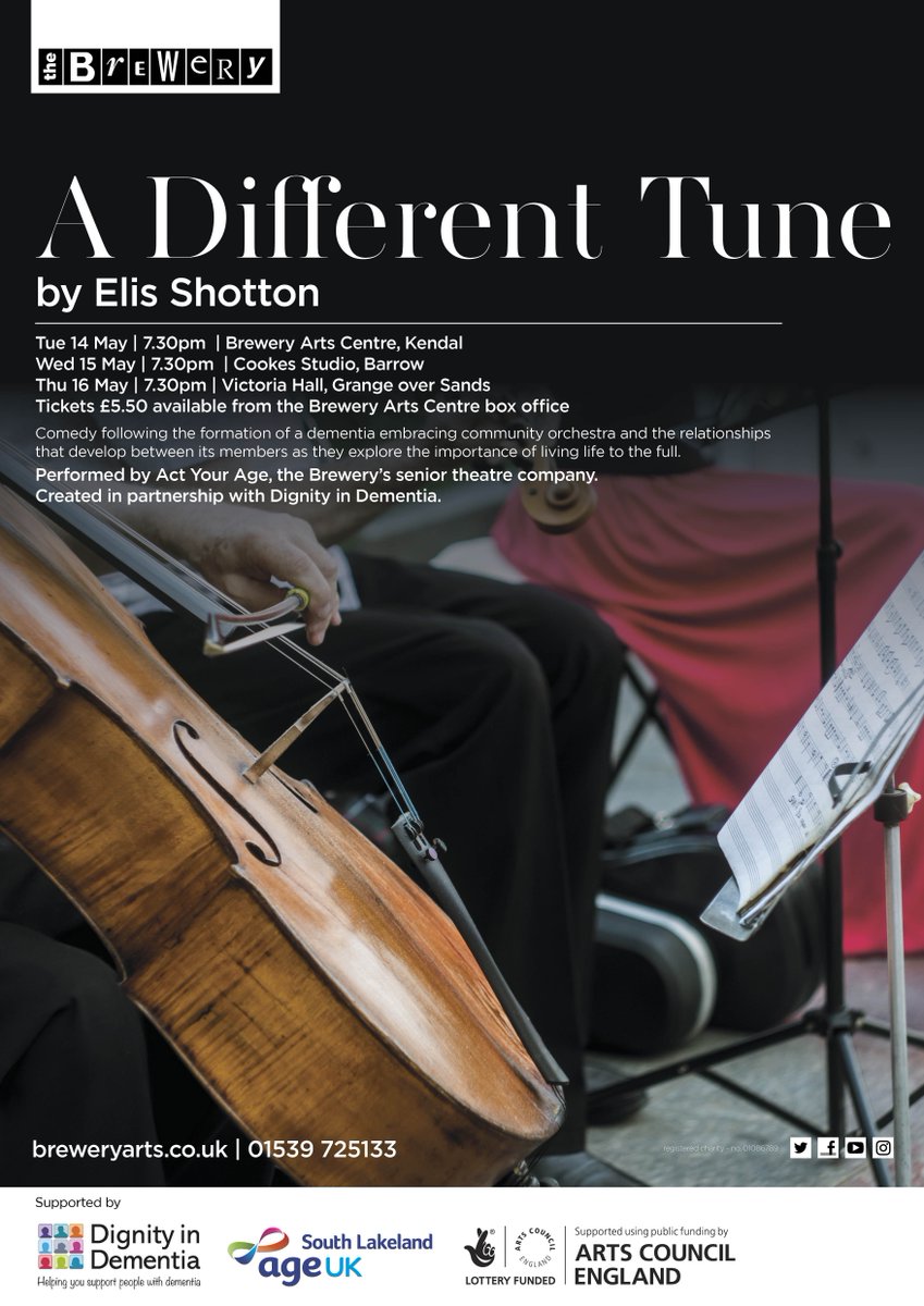 Come and see the Act your Age theatre group in A Different Tune at the Brewery Arts Centre starting 14 May.