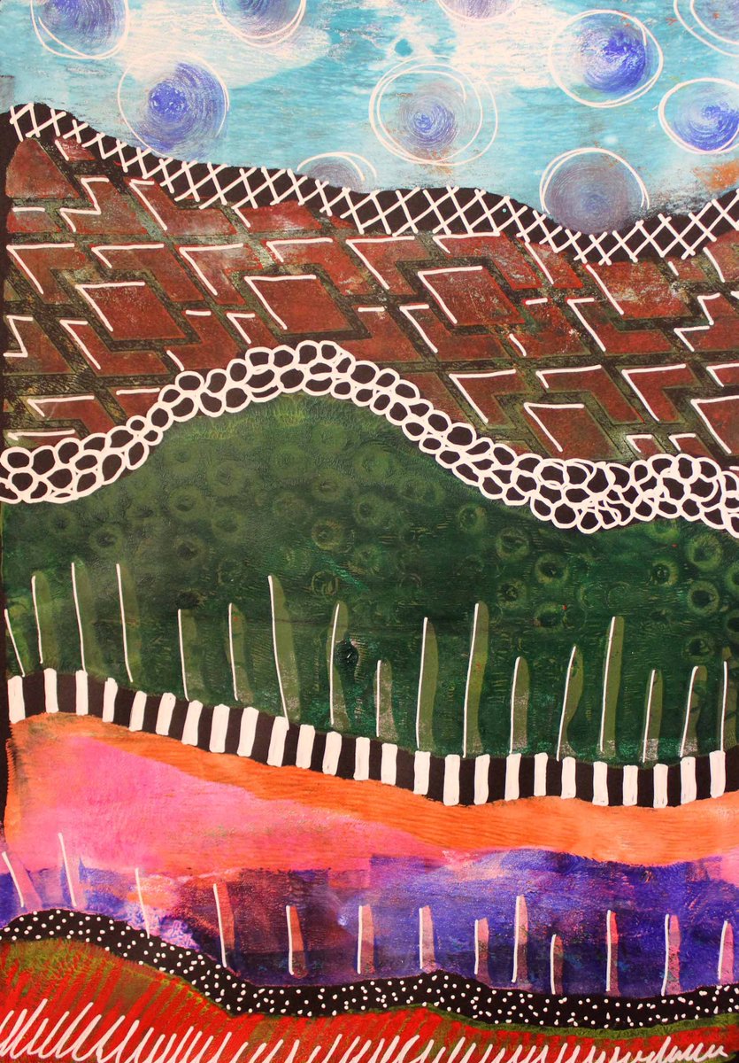 GelliArts's tweet photo. On the blog today, Helen O'Hara shows us how to create multi-layered landscape prints while printing with Gelli Artsยฎ plates! Read the full tutorial on our blog: https://t.co/z7HYg3fU6S ๐ท: Helen O'Hara #GelliArts #GelliPlate #Printmaking #Print #AddictedToGelli #GelliArtsArtists https://t.co/As4xnojFGB