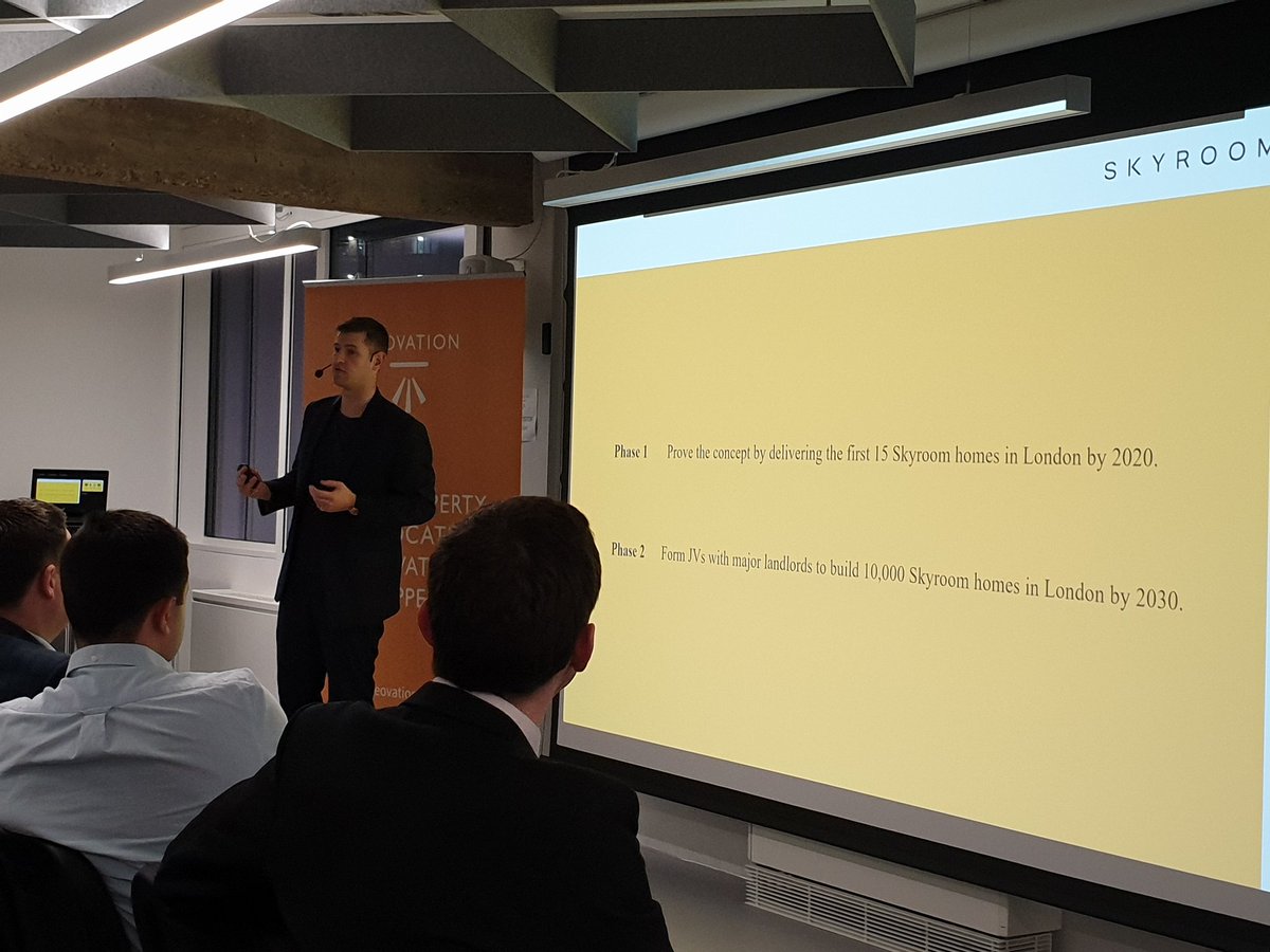 isaulitzsch's tweet photo. @skyroomlondon looking to the skies to solve what they have identified as a land crisis - not a property crisis. 630,000 new homes could be built on top of London's rooftops alone. #GeovationShowcase @Geovation https://t.co/zpkvBEQsIL
