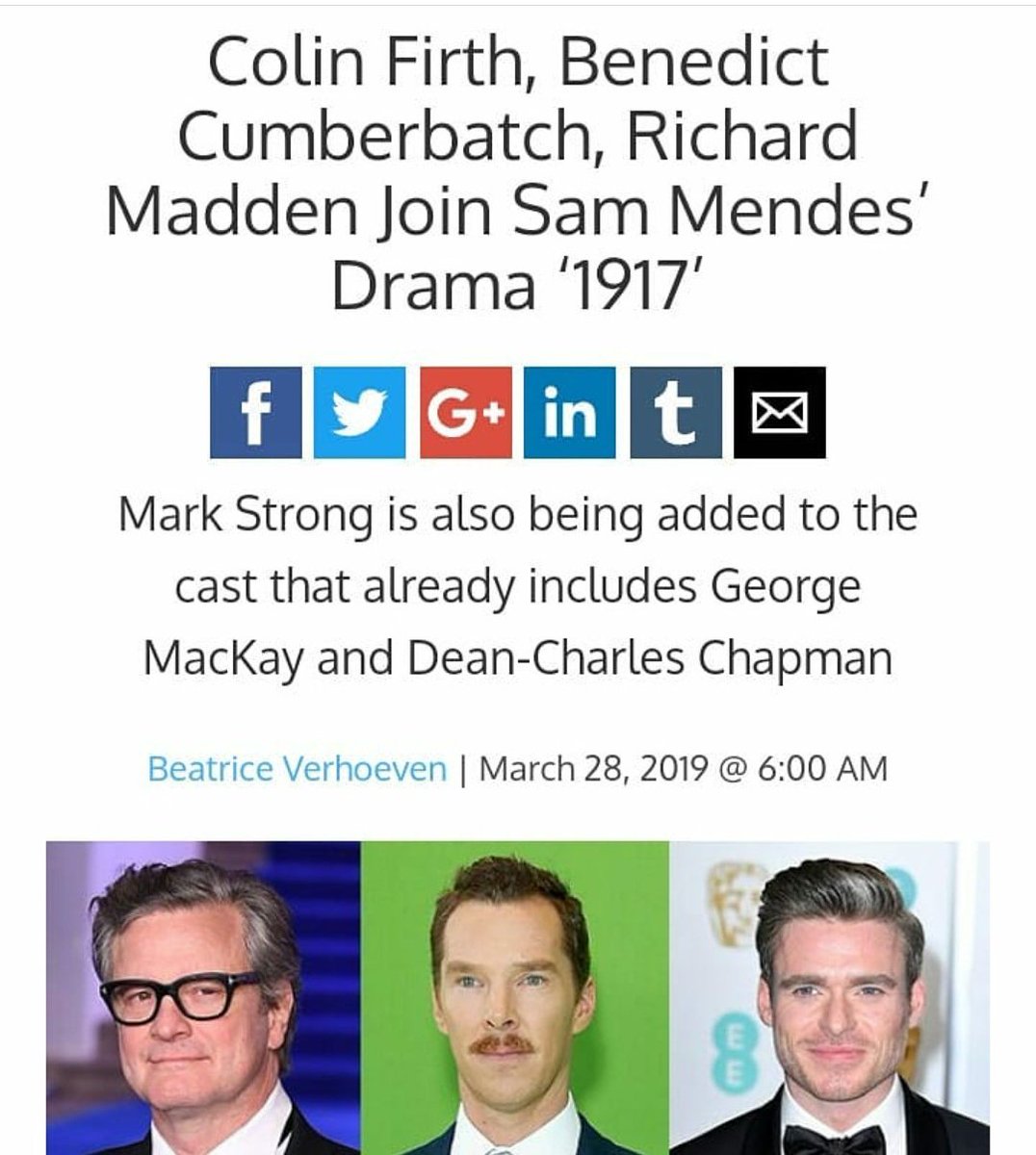 RichMaddFans's tweet photo. YEEEEESSSSSSSSSSSSSSS! Richard Madden is in a new project! 👏👏😍😍 https://t.co/Ja6natqCMz