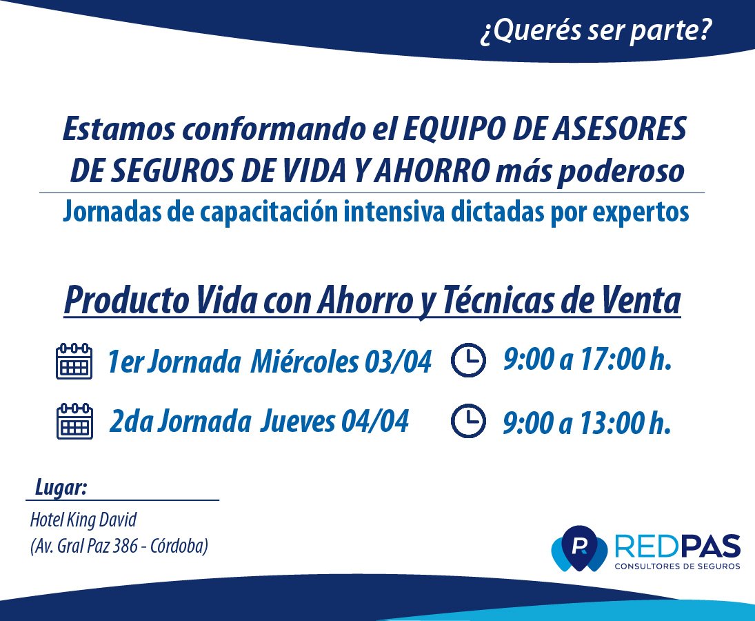 REDPASConsultor's tweet photo. ⚠️ Atención: ¿Sos #PAS? 
📣 ¿Queres ingresar al mundo de la comercialización de seguros de vida con capitalización y estar acompañado por un grupo de
Profesionales?

💥¡Esta propuesta es para vos! https://t.co/KKvcCmcmQi