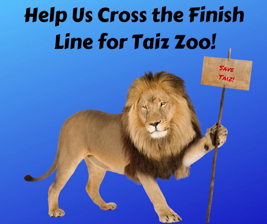 alionsheart1's tweet photo. We are so close to the finish line to become a full partner of Global Giving. This can change the world for the animals in Taiz zoo. They can not only survive but thrive. Donate or retweet today! Roar! for Taiz zoo because their lives matter. https://t.co/pwH1OG9dLK #savetaiz https://t.co/36pT1wXZH0