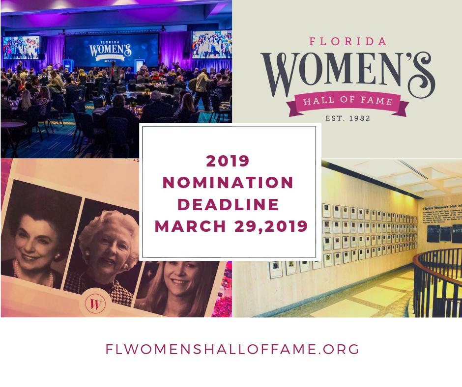 flacsw's tweet photo. Time is running out to submit your nomination for the 2019 Florida Women's Hall of Fame! Nominations must be submitted or postmarked by March 29. https://t.co/38xUeH73hb #womenshistorymonth #empowerFLwomen #WHOF https://t.co/IfpS144bw8