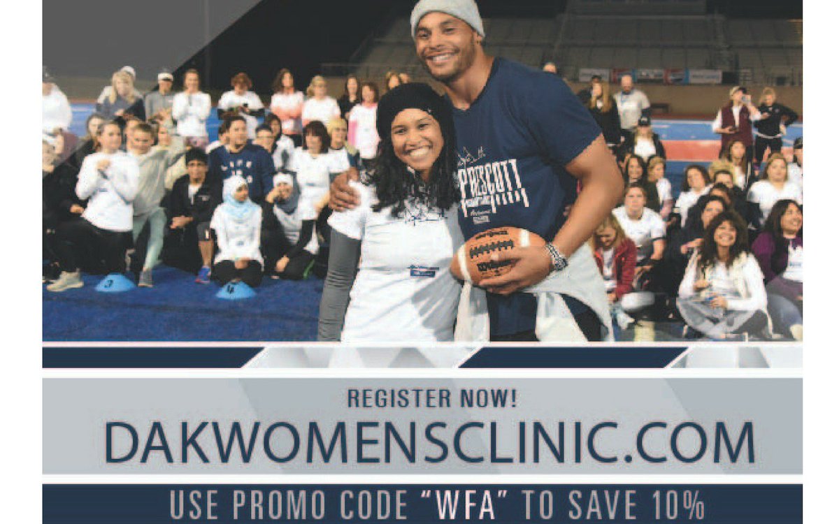 realdallaselite's tweet photo. Hey, Ladies! Want to learn more about football? The Dallas Elite and the Women's Football Alliance support the Dak Prescott Women's Clinic. Whether you play football or just want to learn more about the sport, come join us! #wfaprofootball #dallaselite #therealelite https://t.co/NLB4JqHLC8