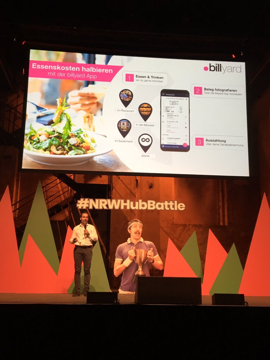 Mit Werner von #billyard aus #Bonn steht jetzt für <a href="/digitalhub_de/">DIGITALHUB.DE</a> unser nächstes Mitglied auf der Bühne. #NRWHubBattle