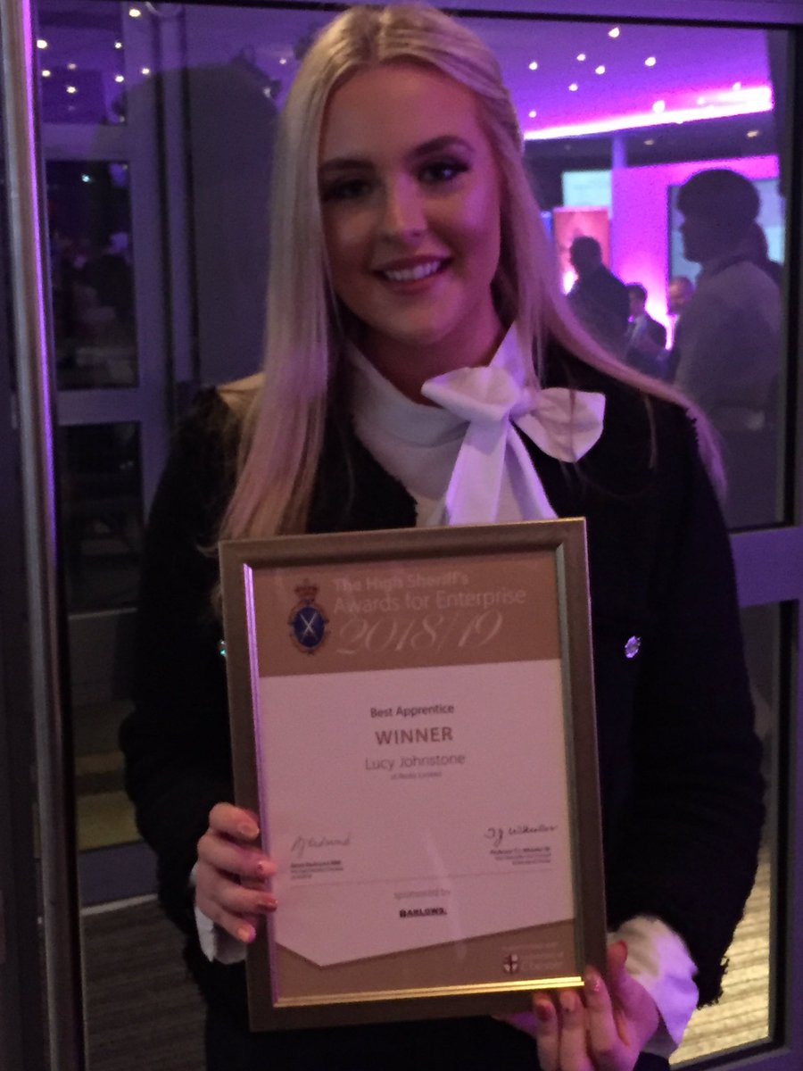 RenbyLTD's tweet photo. So excited that Our Business Studies degree apprentice, Lucy Johnstone, won Best Apprentice Award at High Sheriff of Cheshire Awards https://t.co/t3XA5VaAXW