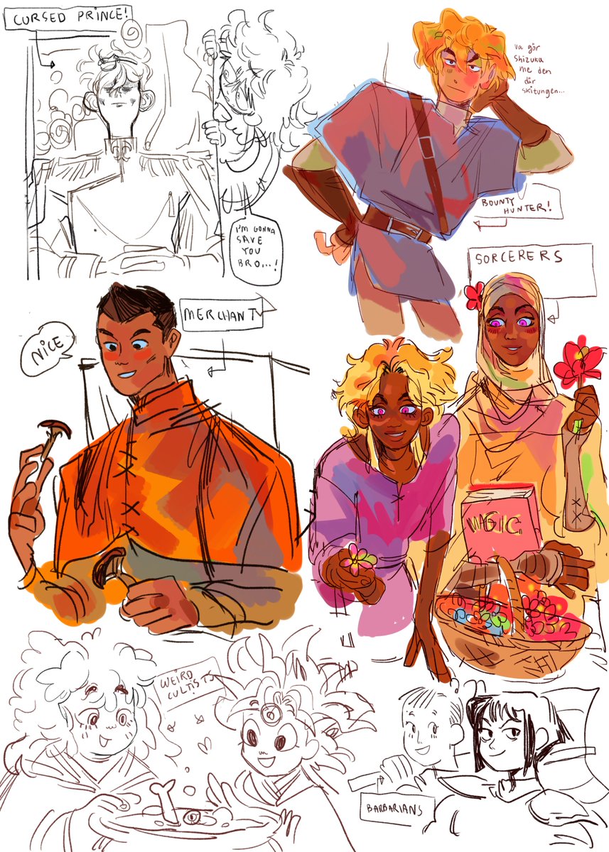 sloppy doodles of other characters in this specific....................virtual world