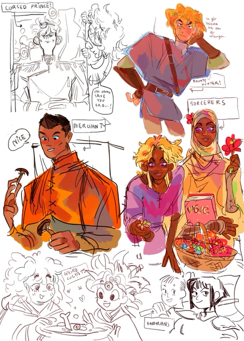 sloppy doodles of other characters in this specific....................virtual world 