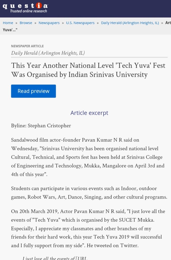 PavanNROfficial's tweet photo. @TechYuva @SRISTICA_SUCET @DrRKHegde @MayyaShashanka @AbhiKarwar @SwasthikGhate @SUCETMukka @Yarhok @SSuchetan @MogerShekhar @NEHAJOY94 @jintu_joseph @surajyvkotian @ProfSRK @MangaloreCity @manipalblog @hashmangaluru @NitteSanath @JimmyGeorgeEr @VasudevKamath96 @karthikskp26 @NidhiNaik14 @Ganii9444 @Mr_kookie_ @Sharadham2 @anu_machado @Abhishekhubli @JeevanCivilEr @TilakrajGaniga @NandeshPoojari @VpAishwarya @shreeprakashb @Vidyadevi828942 @ksd_srab @SidasowRohit @abhishek_sp7 @ManipalTimes @aneeeta_jose @NAYANAKANNAN @Nagaraj8150 @beingjuraij @s_a_shette @Trudramuni1 @Ashzz_Tech @theCivilEngg @ugc_india @HRDMinistry Thank you International Newspaper,  @dailyherald for reported National level @TechYuva fest to be held at @SUCETMukka, Mukka, #Mangalore on April 3rd &amp; 4th.
https://t.co/hluDiPP8lg

#TechYuva #SUCET #SSEMukka #NewsAlert #international #newspaper #news #NewsToday #India #April https://t.co/wkVyywcKVm