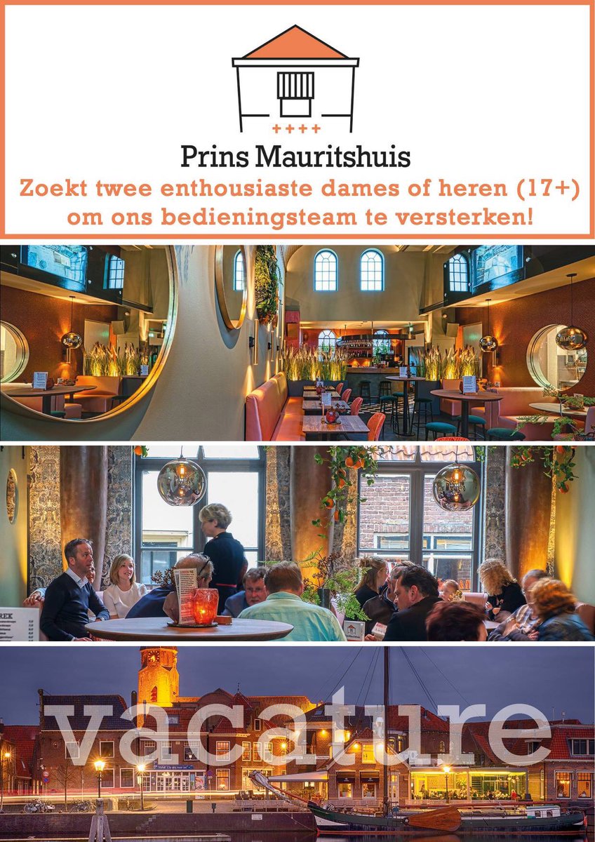 Ben jij minimaal 17 jaar en heb je die bijbaan voor komend seizoen nog niet? Ter versterking van ons front team zoeken wij nog 2 enthousiastelingen. Bij ons werk je in een shift van minimaal 4 en maximaal 9 uur! Geen lange dagen. Betaling boven horeca CAO. 📞 0527 291468 of mail