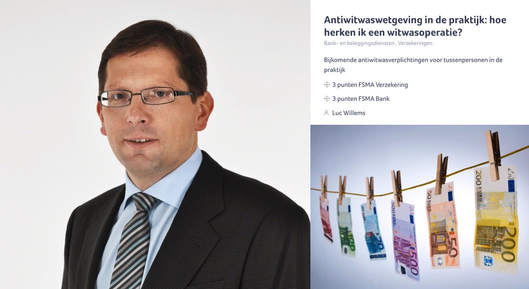 De #FSMA benadrukt dat #tussenpersonen hun medewerkers voldoende moeten opleiden in het kader van de strijd tegen #witwasoperaties. Deze opleiding met Luc Willems is gratis voor medewerkers #PC341! bit.ly/2WvVGue