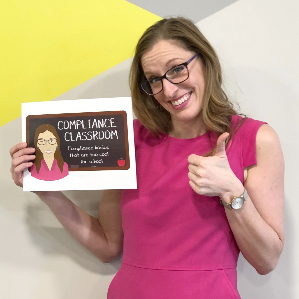 ComplianceDash's tweet photo. More than 600 people registered for the last Compliance Classroom webinar! We're giving partial credit to Professor Olivia's wardrobe matching her logo avatar.

The next Compliance Classroom is Tuesday, April 30th. Learn more &amp; register: https://t.co/IE37IrZoLm https://t.co/E1tUujoZQQ