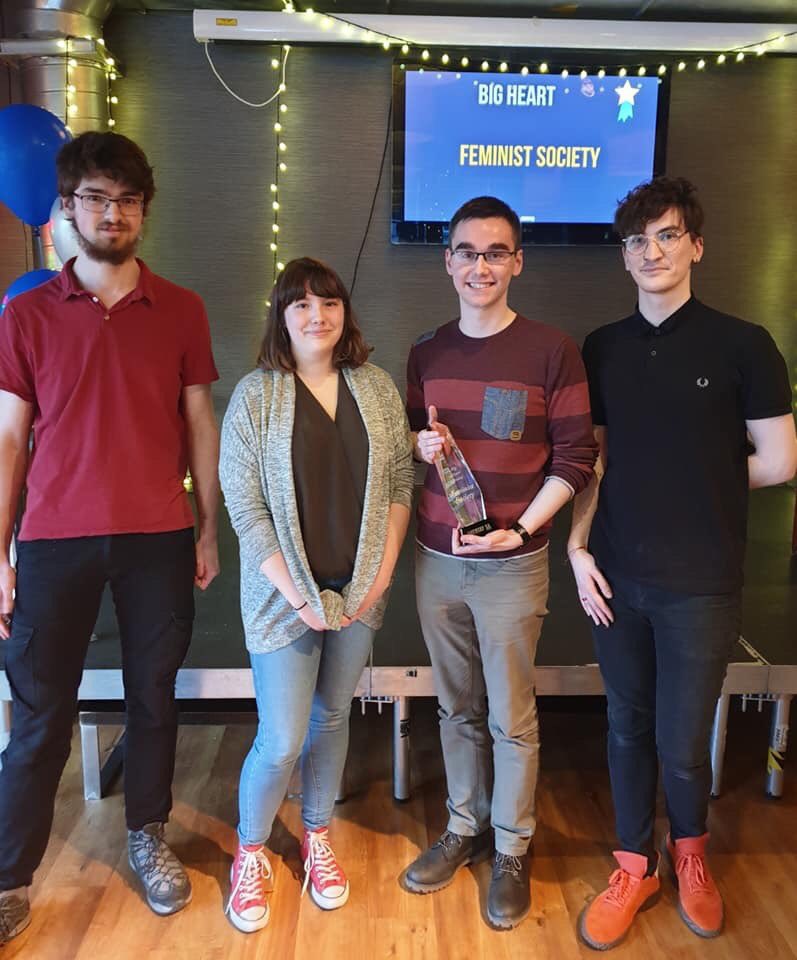 abertayfemsoc's tweet photo. We won the Big Heart Award for the second year in a row! Thank you to everyone who nominated us and helped us raise funds for great causes over the year, couldn’t have done it without all your support 💖 https://t.co/j8Vwvj1HsK